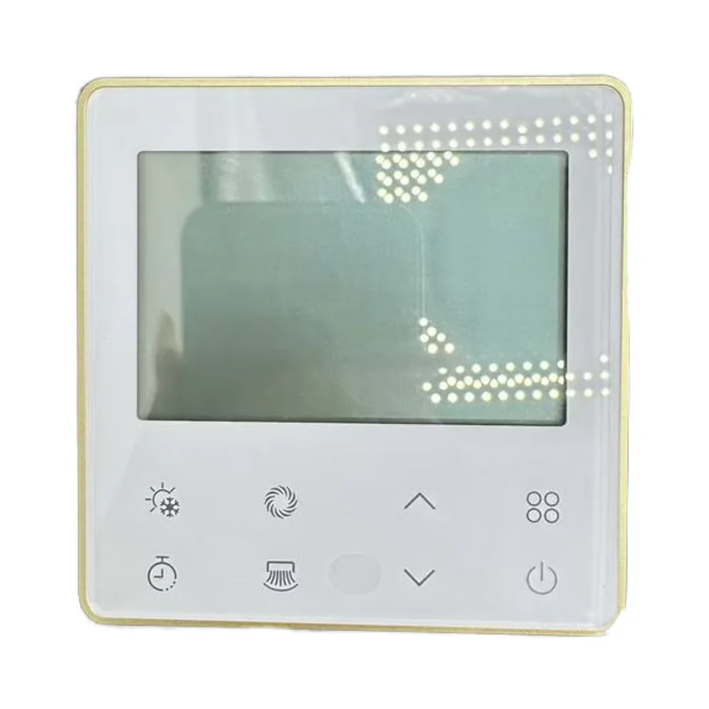Battery-Powered ABS Smart Display Panel for Household Commercial Central AC Systems Temperature Sensors Push Button Switches