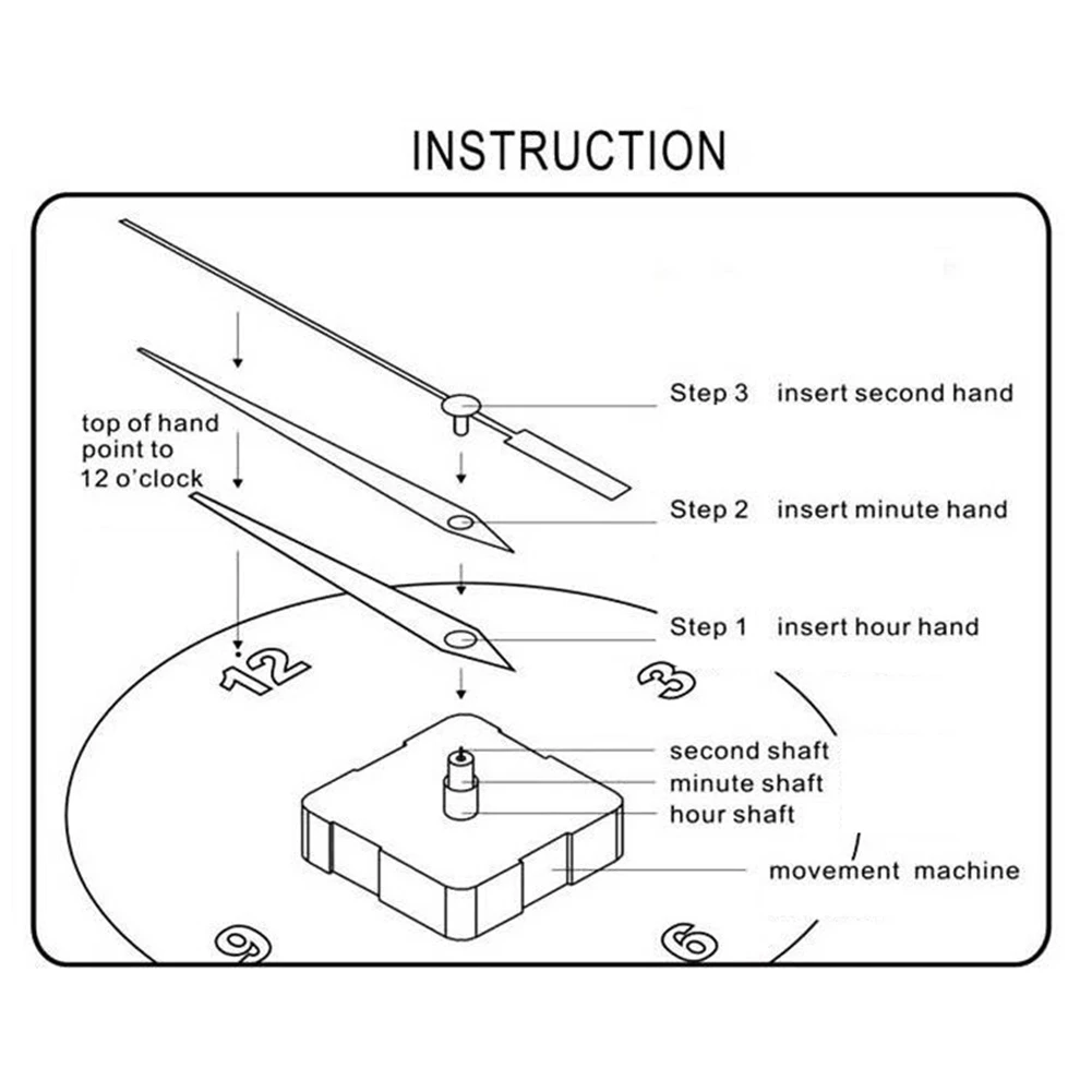 Silent Clock Movement Clock Mechanism with 2 Different Pairs Of Hands DIY Clock Repair Parts Motor Replacemen