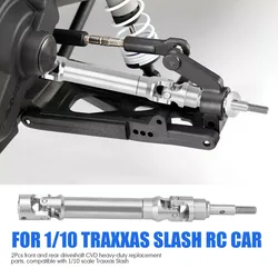 Stainless Steel Front Axle Shaft and Rear Drive Shaft For 1/10 Traxxas Slash 2WD 4X4 Rustler RC Car Upgrade Parts