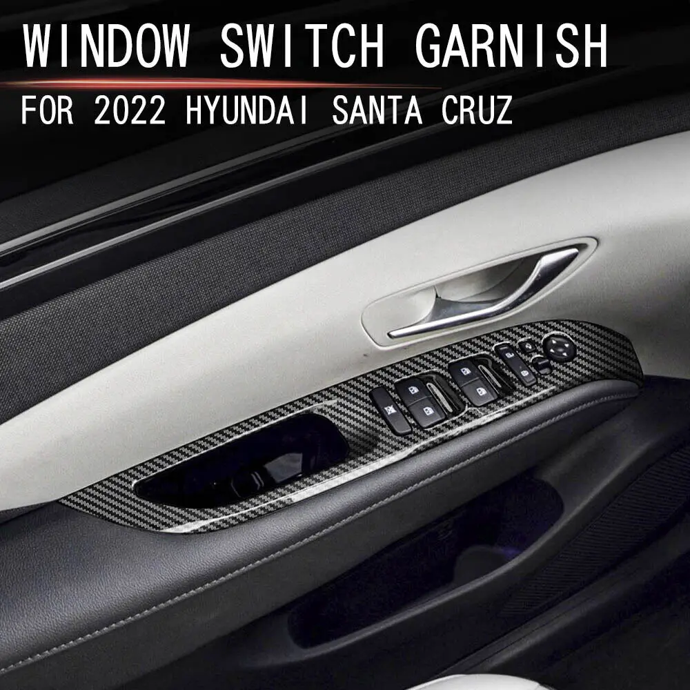 

Для Hyundai Santa Cruz 22-2023 Carbon ABS панель переключателя подъема окна накладка