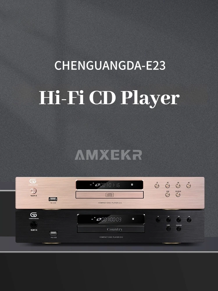 AMXEKR CD Player Lossless HIFI Balanced Output 196kHz/24bit Home Record Player Bluetooth 5.0 with Remote Control DSD256