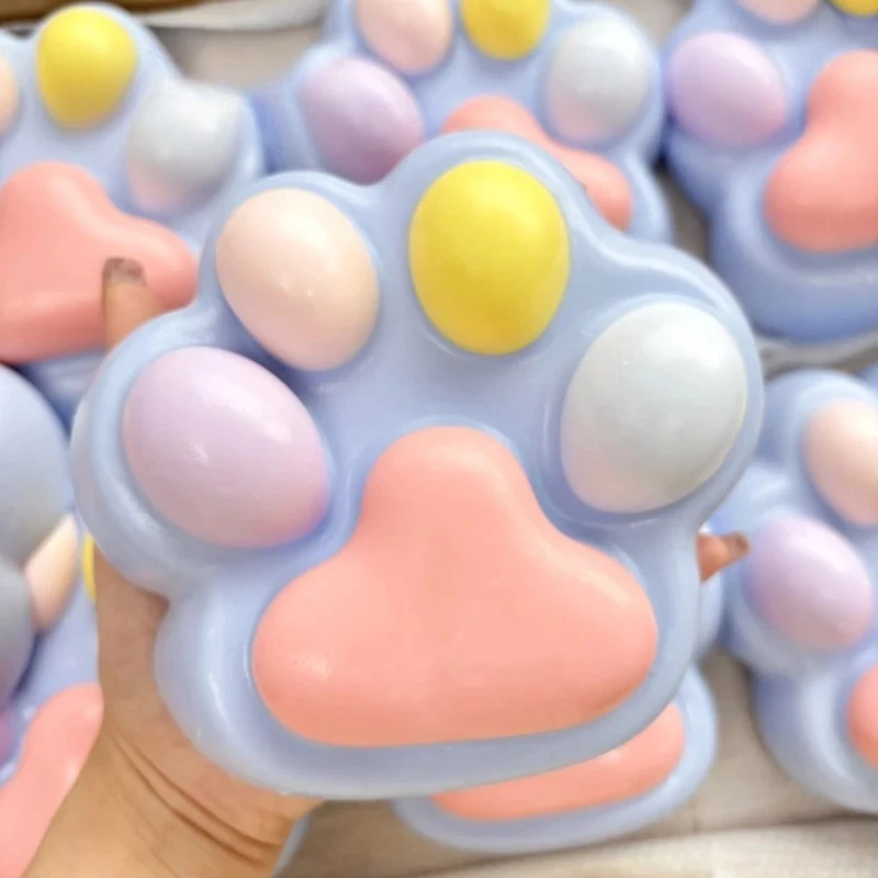 

Food Grade Silicone 800g Huge Colorful Flocked Handmade Taba Squishy Toy