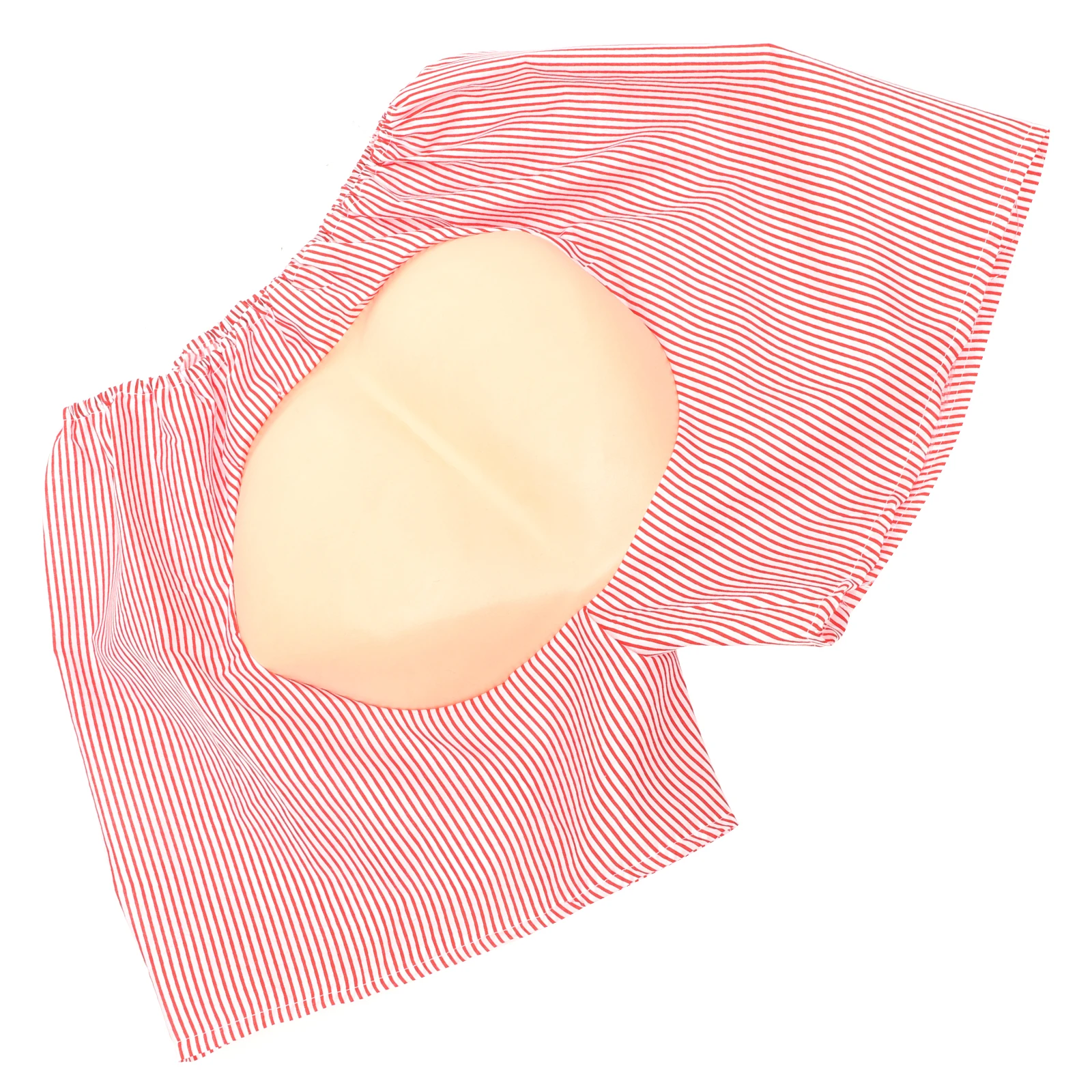 

Butt Costume Shorts Mooning Beach Pants Halloween Funny EVA Material Red White Strip Comfortable Wear Elastic Waist Band Fits