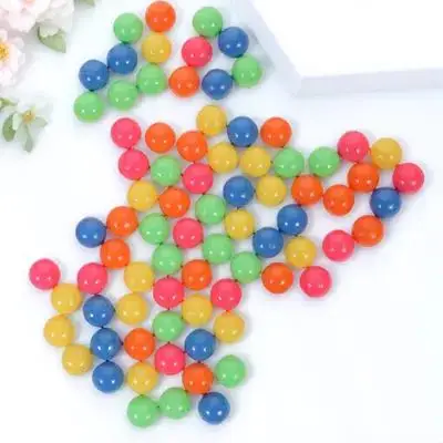 100Pcs Colored Plastic Balls 1.5cm Diameter Bright Colors for Counting Learning Early Education Family Entertainment