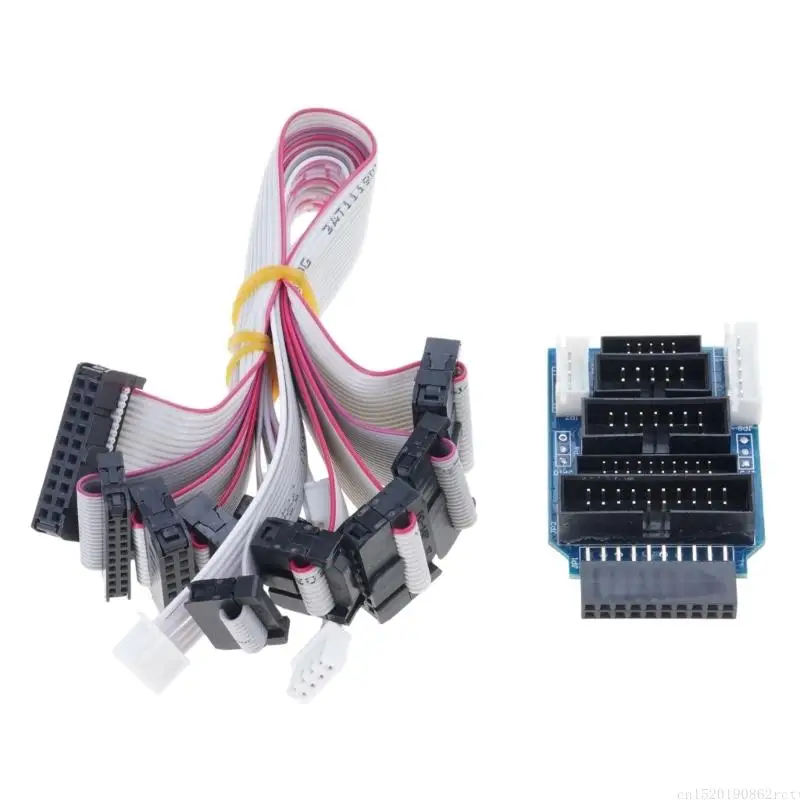 D5BB Reliable Debugging Adapter Board For JTAG V 8 V 9 Microcontroller with 7 Connection Cables And Enhances Integrity