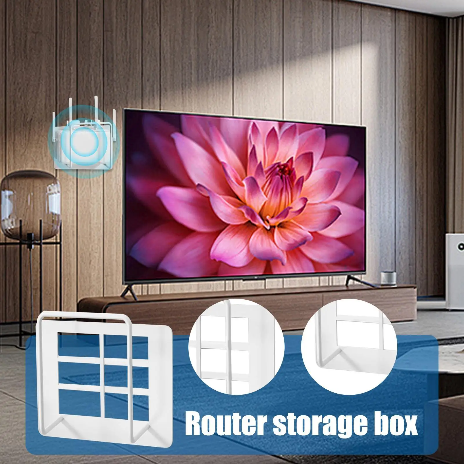 Wifi Router Regal Platzsparend Kein Bohrer Rack Wand Modem Regal Wifi Router Box Für Management Organisation Kabel Internet power