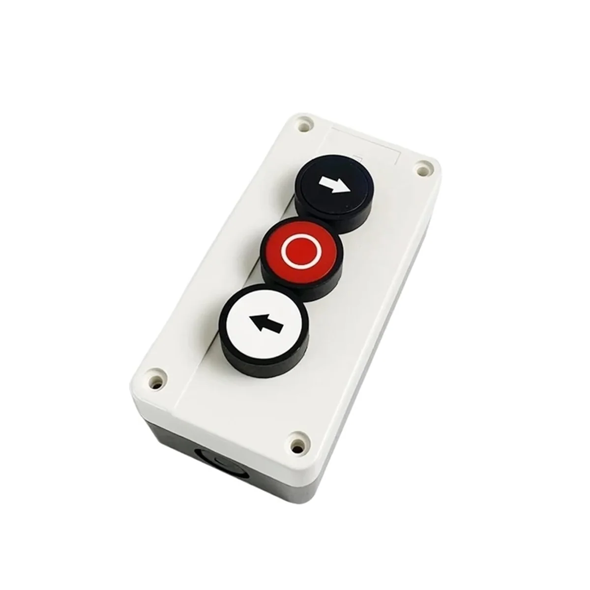 

ABZV-Waterproof Three Hole Push Button Switch Box 2NO 1NC, Left-Right Stop Electrical Control Station