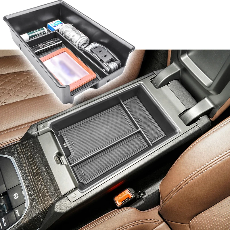 

ABS Car Center Armrest Storage Box Container Stowing Glove Box For BMW X3 G01 2018-2023 and X4 G01 2019-2023 Accessories