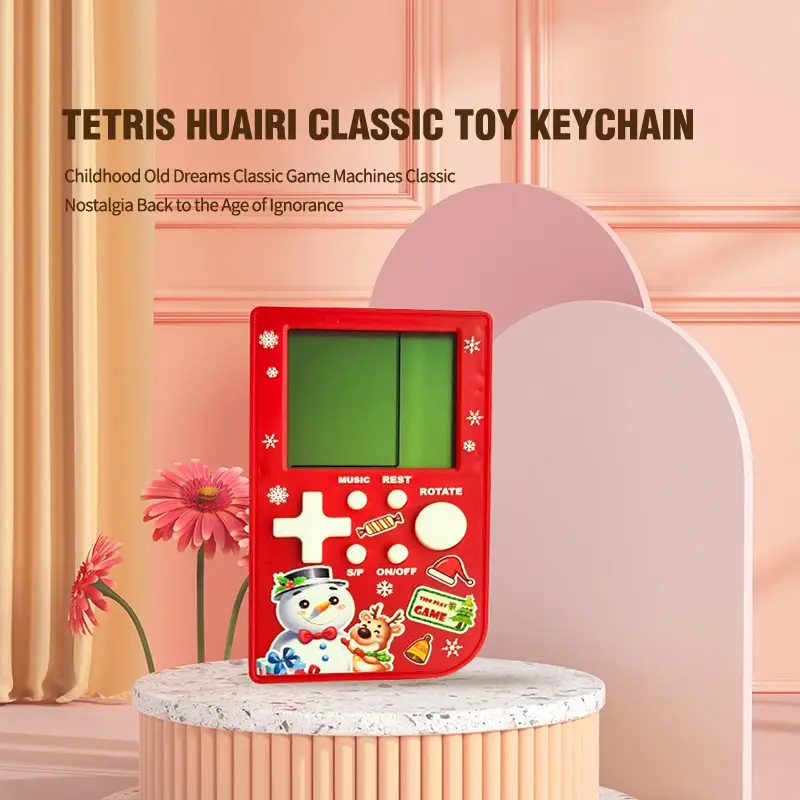 Consola de juegos portátil, consola de juegos de Navidad, muñeco de nieve, modelo retro, consola de juegos portátil