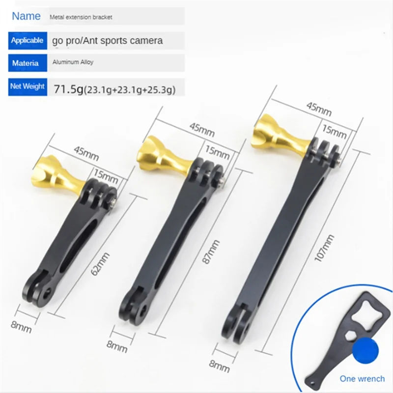 Sensitive For Gopro Hero 7/6/5 Camera Helmet Extension Selfie Bracket 3-In-1 Extension Stick Universal Extension Bracket