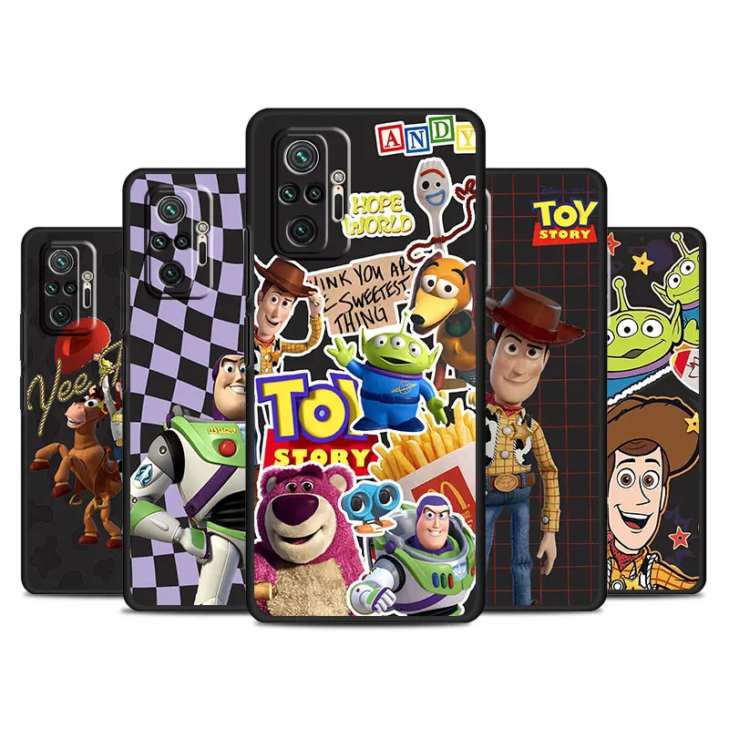 

phone Cases for Xiaomi Redmi Note 9 13 case 11S 13C 10 5G 12 Pro 12S 12C 7 fundas Antiscratch cover Disney Toy Story Buzz Woody