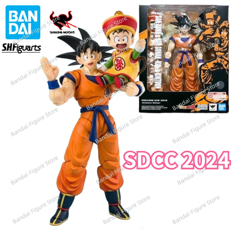 In Stock Bandai S.H.Figuarts SHF SDCC 2024 Dragon Ball Z S.H.Figuarts SON GOKU & SON GOHAN -KID- & KINTOUN -Exclusive Edition