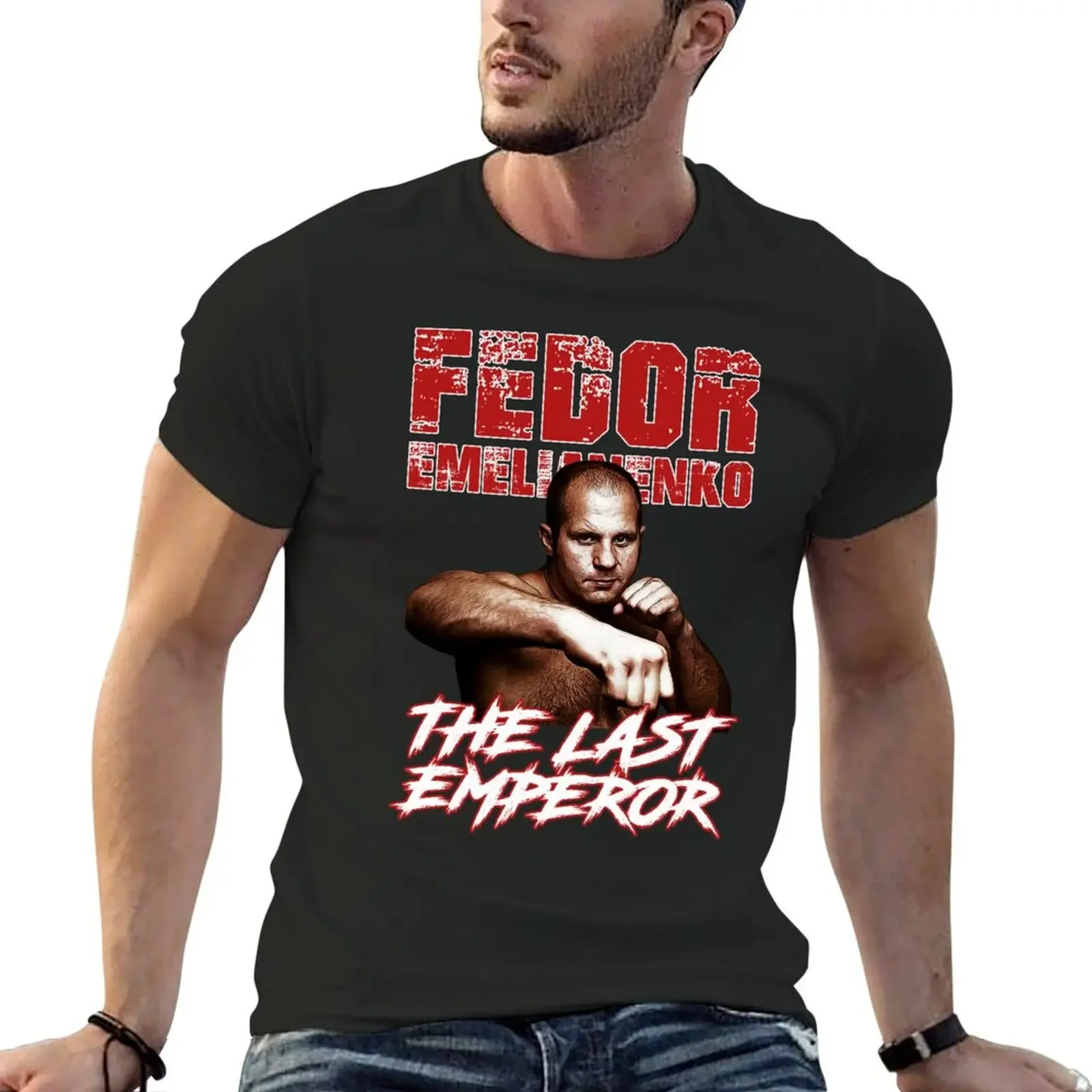 Fedor Emelianenko The Last Emperor T-shirt summer top blanks funnys sweat shirts, men