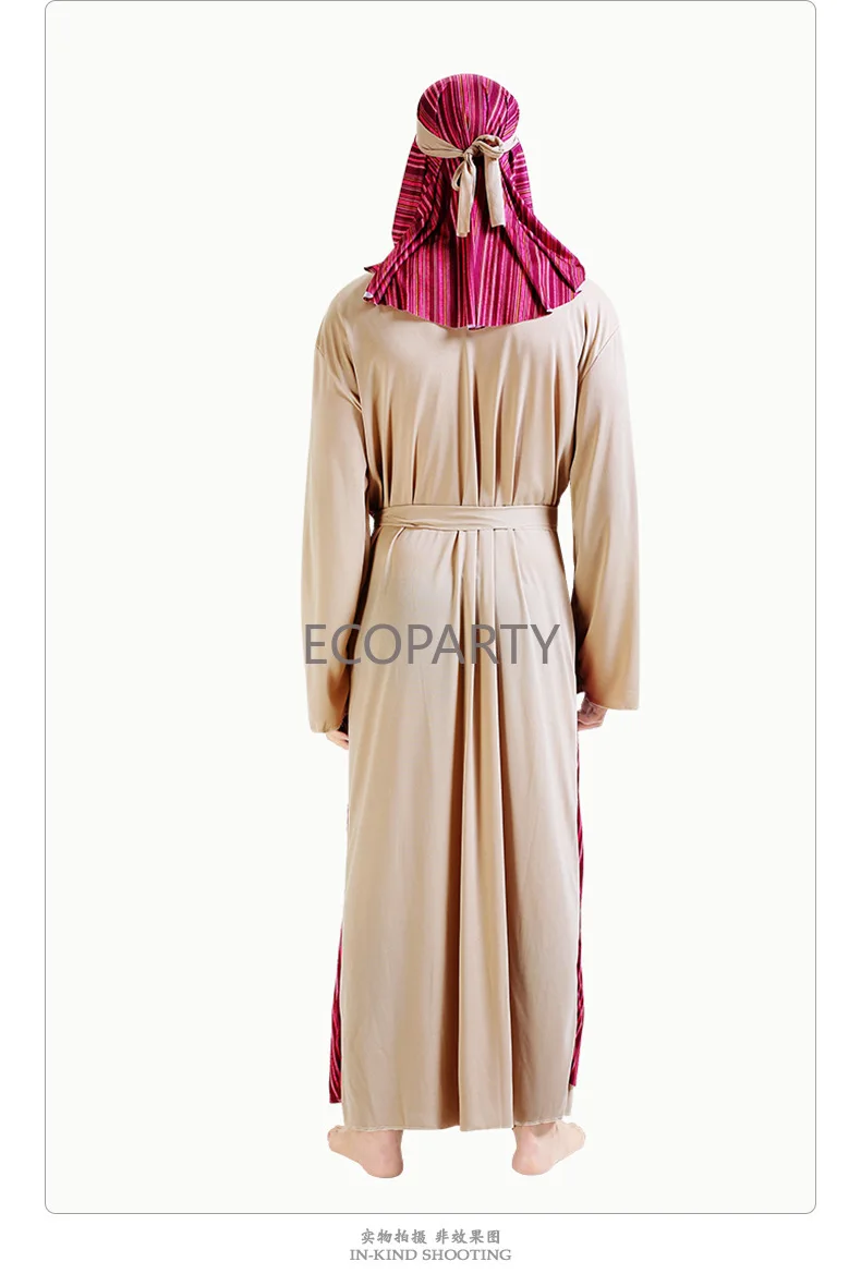 Halloween Volwassen Heren Cosplay Dubai Robe Kleding Carnaval Feest Voor Man Arab Prins Halloween Kostuum Abaya Muslin