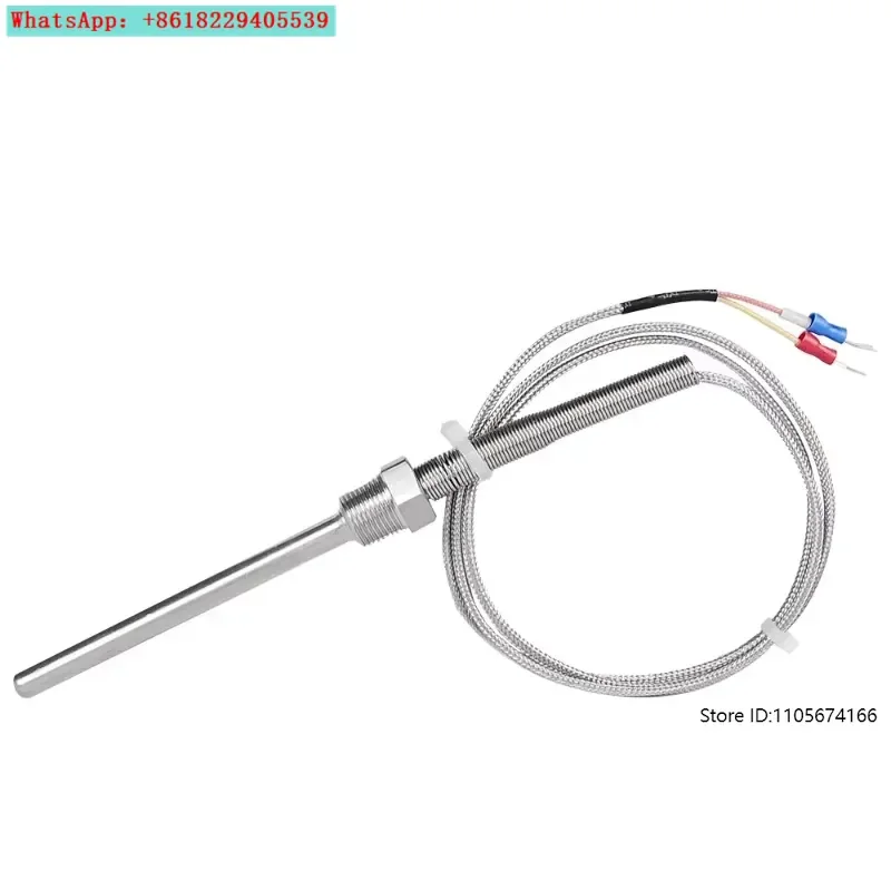 1300 degree K type high temperature thermocouple transmitter probe type PT3/8 threaded metal shielded wire temperature sensor