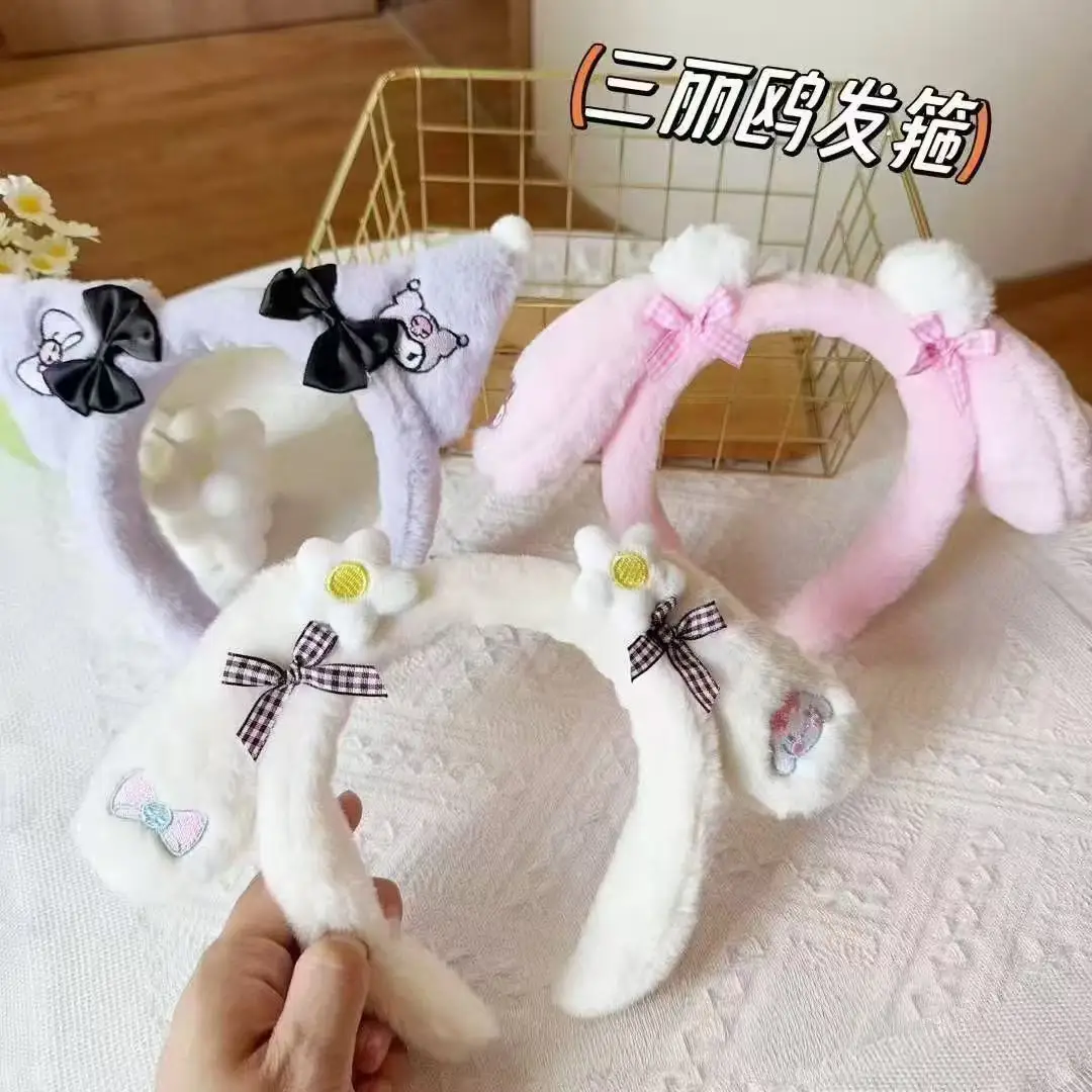 

New Sanrio Melody Headband Cartoon Selling Cute Face Wash Photo Performance Creative Headwear Super Cute Girl Gift