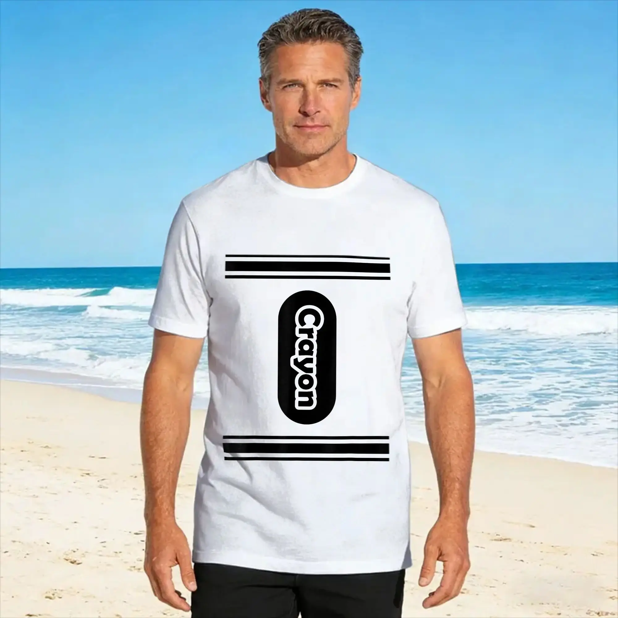 Pick Any Color Crayon Box Halloween Costume T-Shirt Summer  100% Cotton T-Shirts For Men's Trending Tee Shirt Short-Sleeved