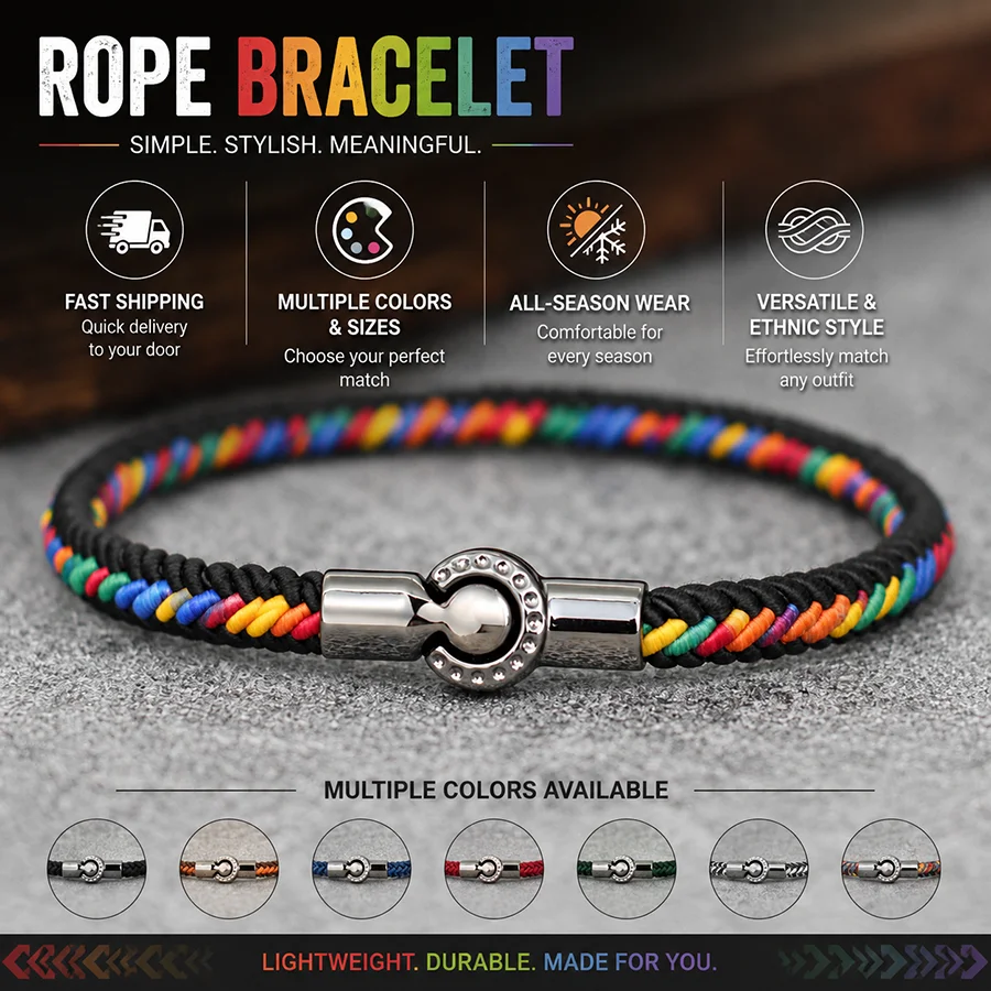 Neue Klasse A Ethnische Seil Armband Für Männer Frauen Magnet Schnalle Handgemachte Weaven Armreif Freizeit Pulseira Zubehör Hombre Hombre – Detail 4