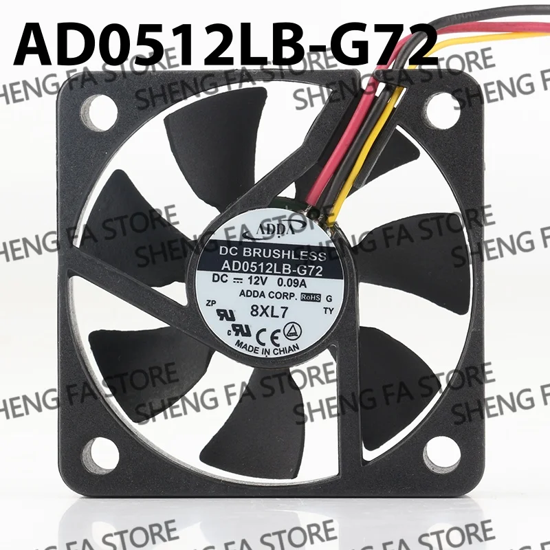 AC EC 5010 50X50X10MM 5CM AD0512LB-G72 three-wire speed measurement chassis ultra-thin ADDA 5V 24V 48V DC 12V 0.09A cooling fan