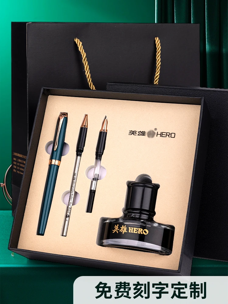 Hero Fountain Pen High-End Business Office Male and Female Calligraphy Writing Ink Gift Box Signature Pen Best Gift Gift