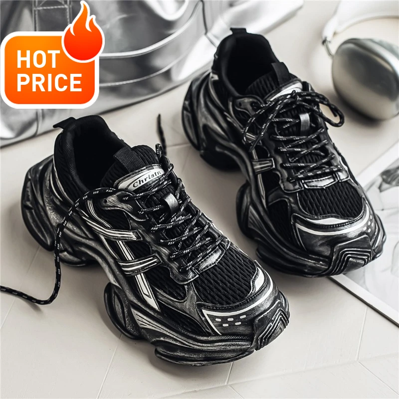 

Новые женские кроссовки 2026 года: сетчатые, повседневные, белые, в стиле «папины кроссовки», осенние, унисекс, на плоской подошве, спортивные, нескользящие