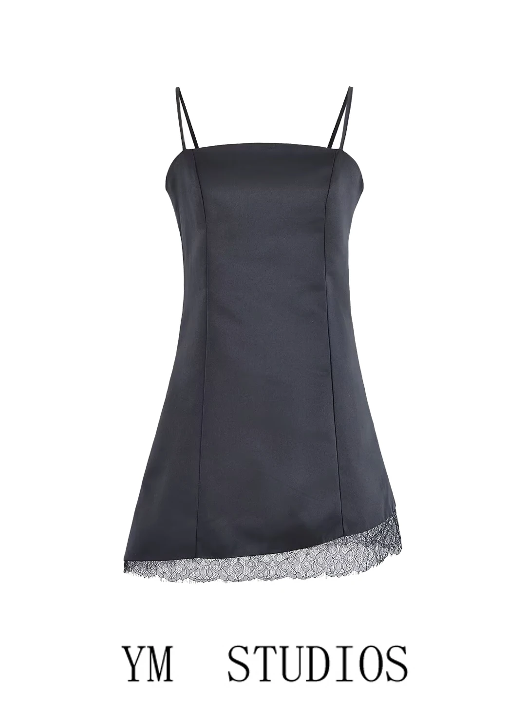 

Сексуальная черная кружевная юбка с разрезом по бокам, укороченная, женская, летняя, из полиэстера, без рукавов, на молнии