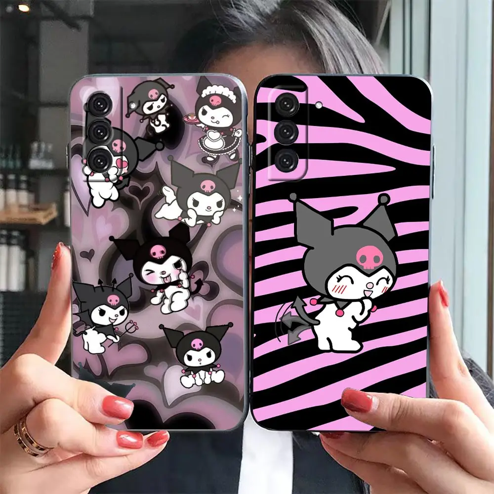 Funda Coque Case For Samsung Galaxy S23 S22 S21 S20 FE S10 S24 LITE S9 PLUS ULTRA 5G Phone Case Capa Cartoon S-Sanrio K-Kuromi