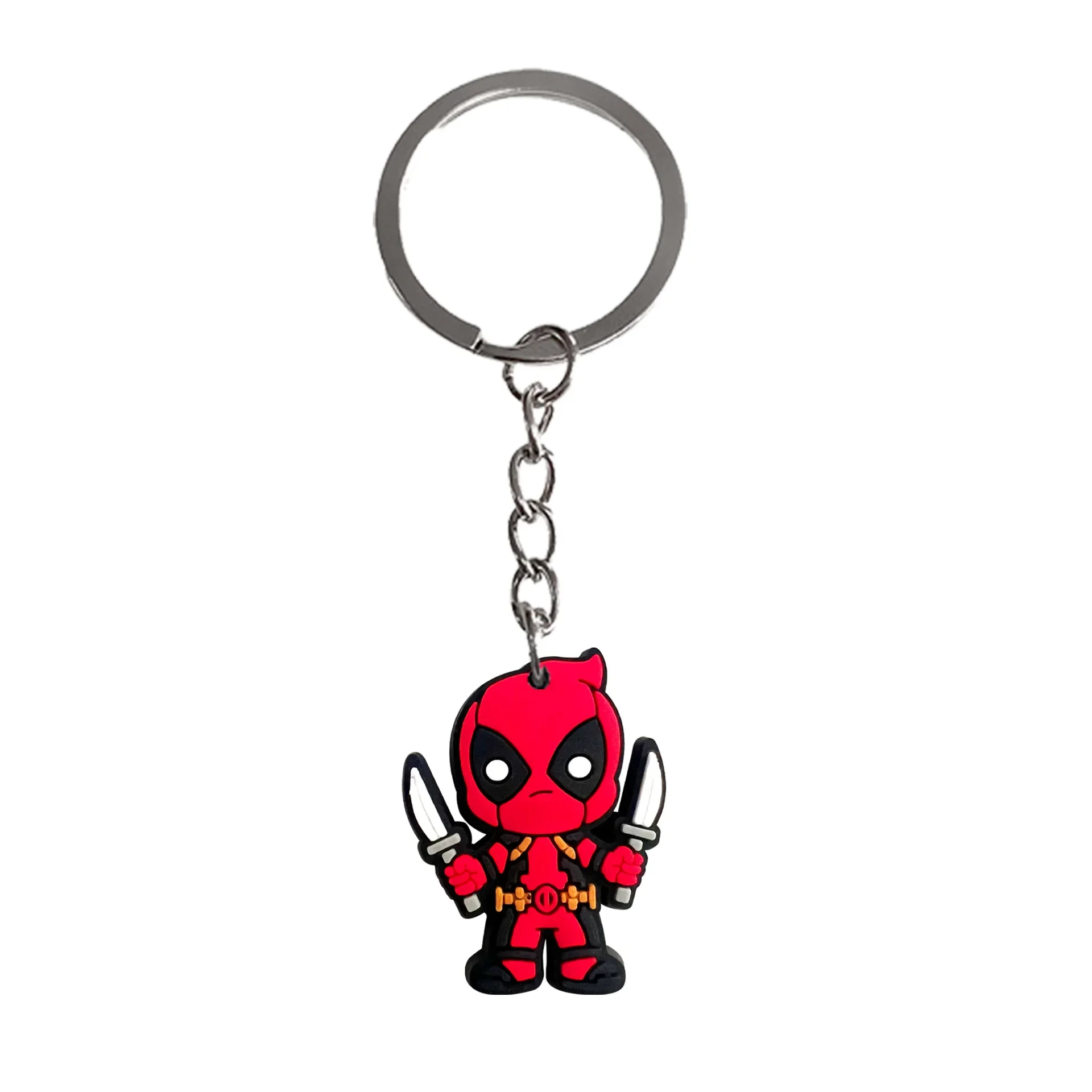 Plástico macio PVC Deadpool Keychain, pingente de carro, presente de fivela, DIY Keychain Acessórios, Anime Novos Presentes, 1Pc