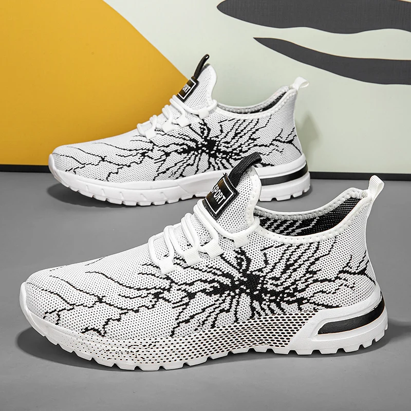 

YUYIN Men Sneakers Breathable Light Running Shoes Four Seasons Plus Size Casual Sports Shoes Platform Sneaker Walking Shoes