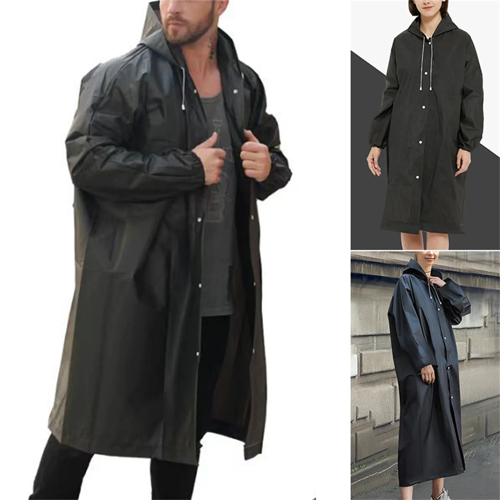 Nuovo impermeabile unisex EVC impermeabile escursionismo all'aperto poncho portatile per adulti impermeabile cappotti antipioggia leggeri per esterni di emergenza