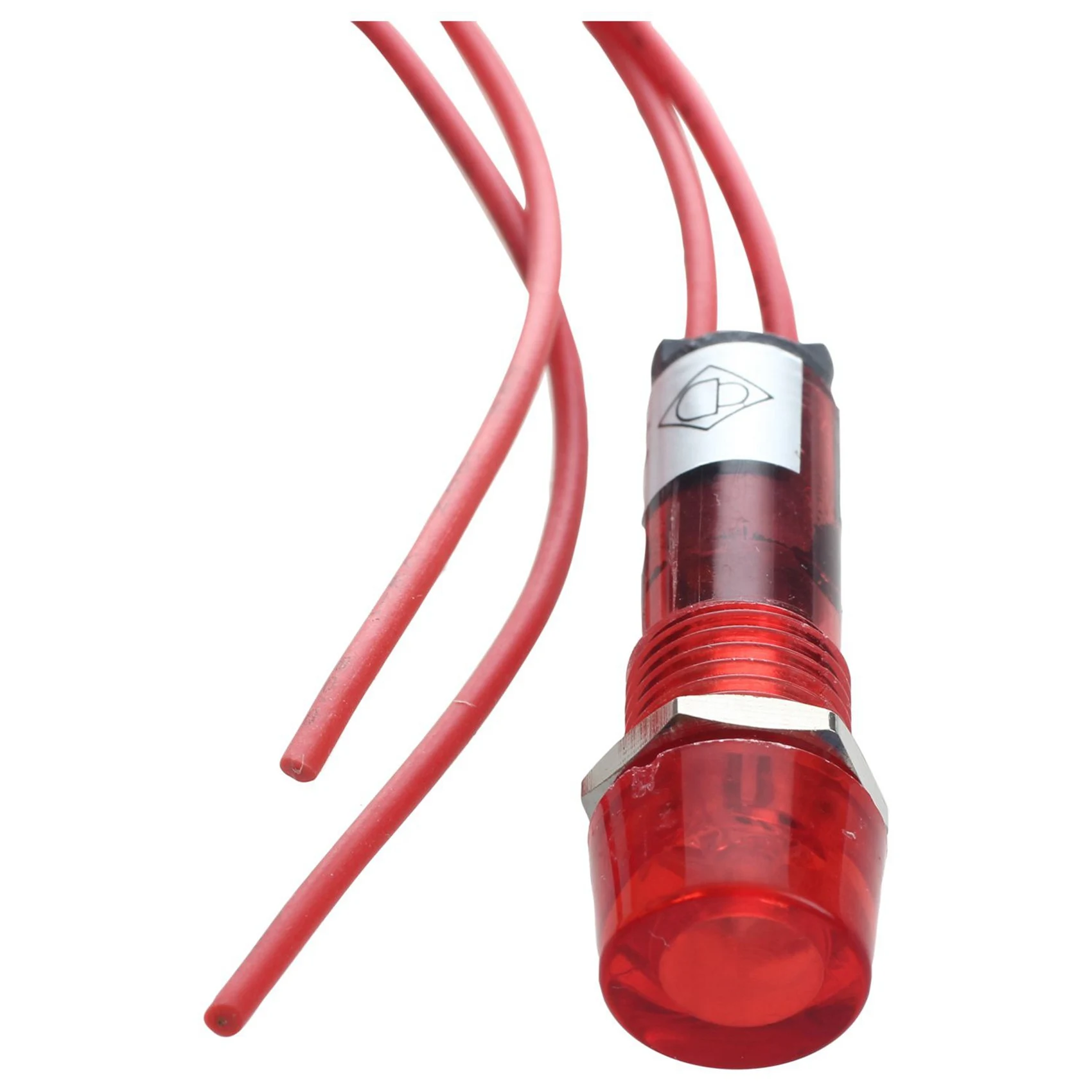 ABPQ-2X Neon Indicator Pilot Signal Lamp Red Light AC 250V W2 Wires