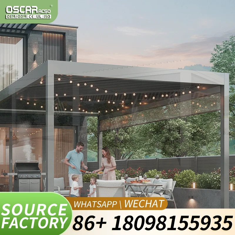 Recable Folding Multifunctional Easyassembled Outdoor Gazebo Balcony Garden Roof pergola