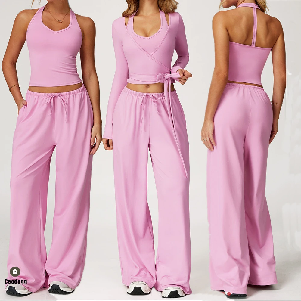 1/2PCS Yoga Set Sports Outfits Fitness Tracksuit Women Gym Legging Workout Long Sleeved Female Bra Yoga Suit Sportswear XP181