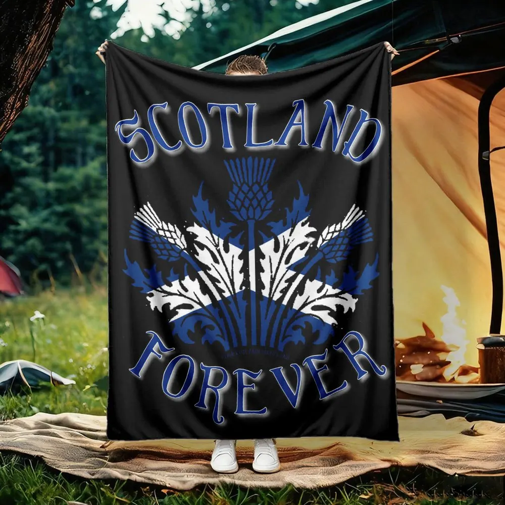 Luxury Scottish Scotland Forever Blanket Throw 150x200cm Outdoor Camping Picnic Decorative Gift