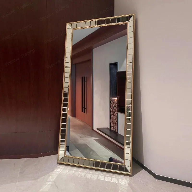 Dekorationsartikel Spiegel Ganzkörperspiegel Nordisches Design Luxus-Ganzkörperspiegel Wohnzimmer Raumdekoration