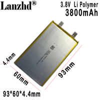 446093 Li polymer lithium battery 3800MAH 4.35V For  Lishen mobile phone built-in electric back armour fast charging source