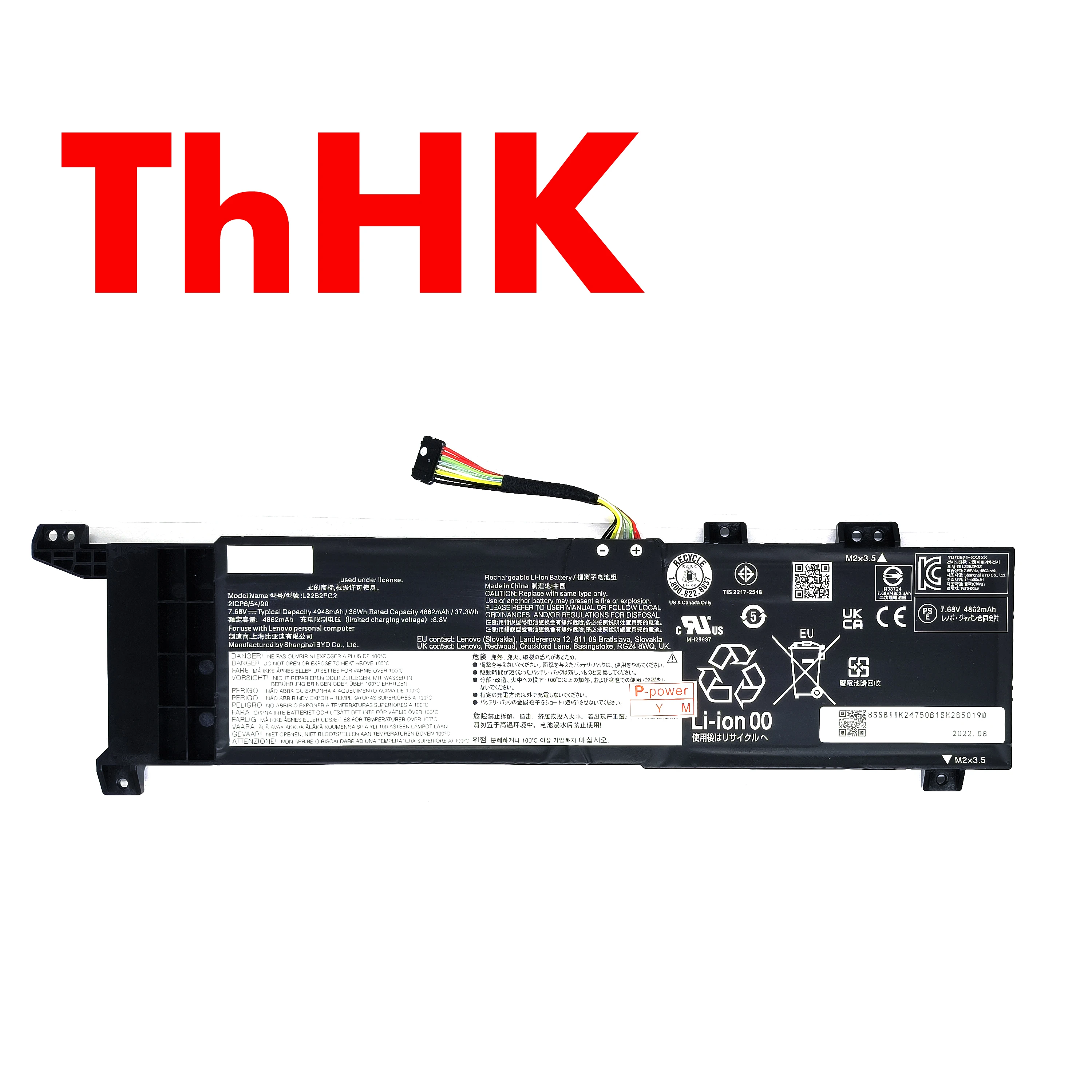 Genuine Original 4948mAh 38Wh L22m2pg2 L22B2pg2 L22C2PG2 L22D2PG2 8ssb11k24750 Laptop Battery For lenovo v14 g4 v15 g4