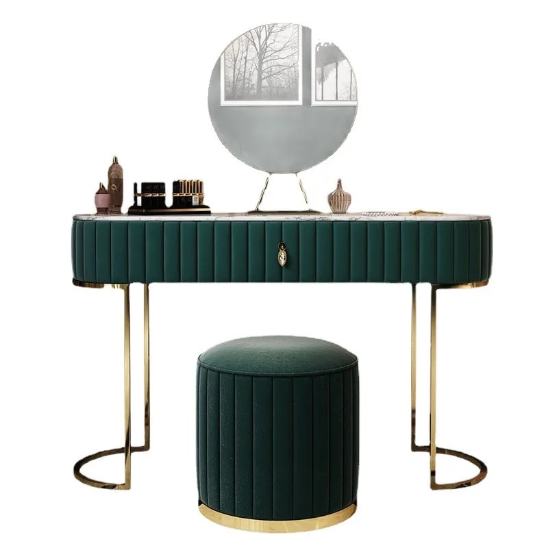 

Simple storage cabinet in the bedroom, dressing table with lamp