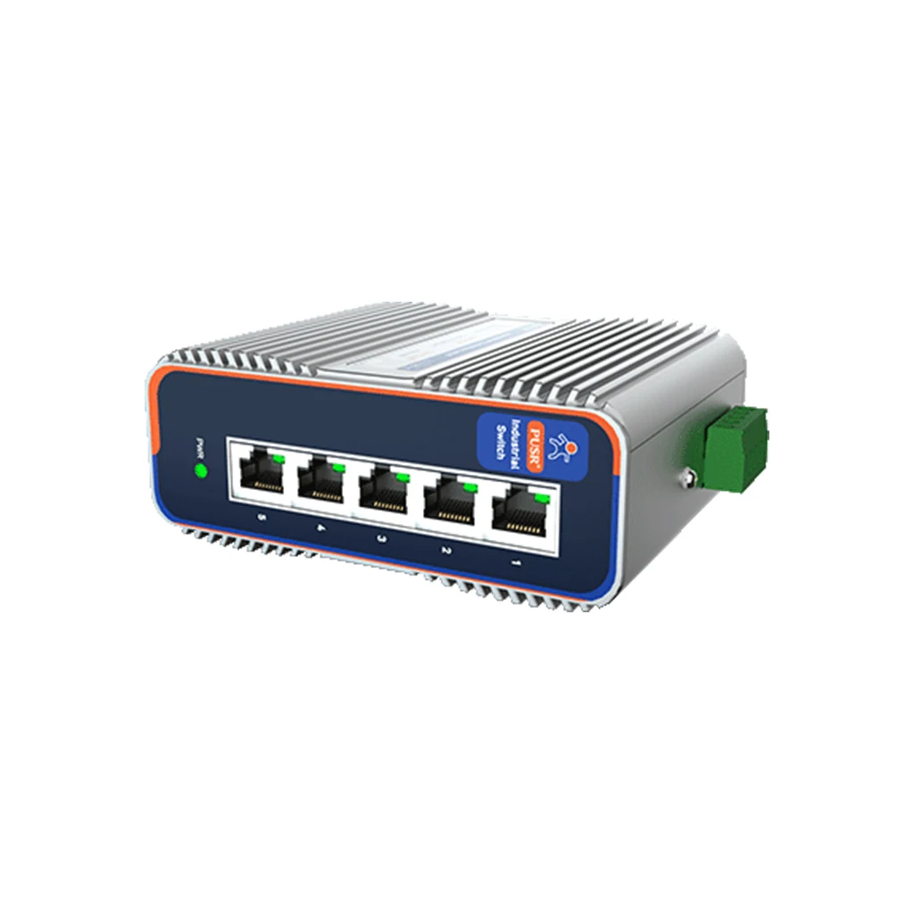 5/8 Ports Din Rail Industrial Unmanaged Ethernet Switch 10/100Mbps Lighting Protection 6KV Dustproof Design USR-ISF DC 9.6-60V