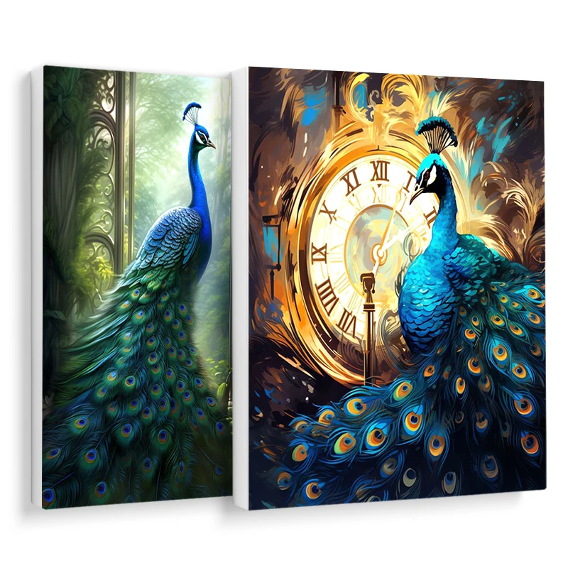 

RUOPOTY Coloring By Numbers Painting Animals Peafowl Handpainted Oil On Canvas Wall Art Picture Modern Diy Crafts Wall Decor