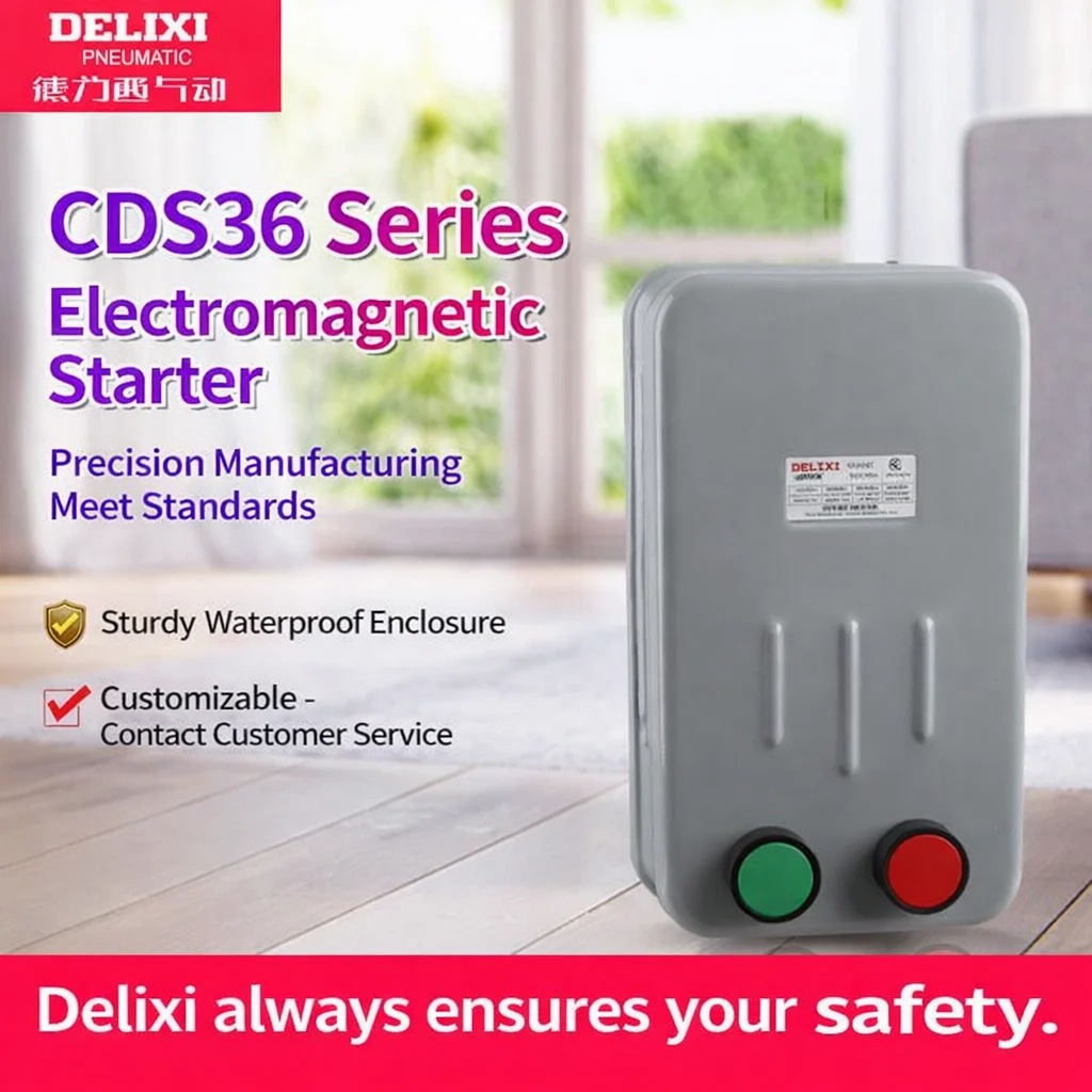 Delixi CDS36 series electromagnetic starter AC380V/220V with button irreversible magnetic starter