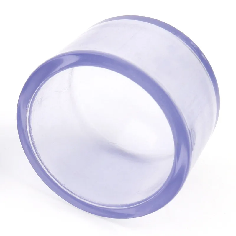 Inner Dia 40-90mm Transparent PVC Pipe End Cap Aquarium Fish Tank Parts Garden Irrigation Water Pipe Connectors UPVC Tube Plug