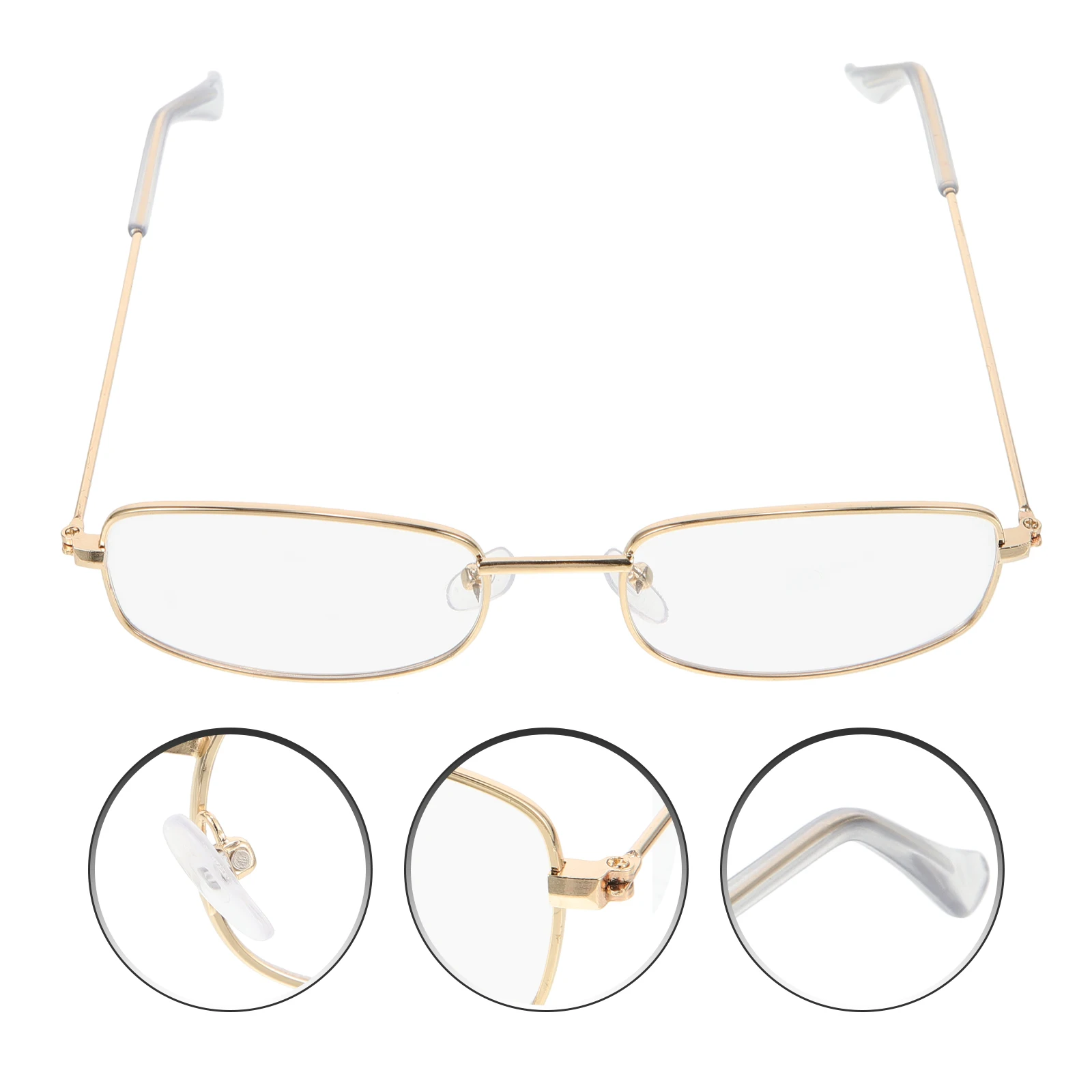 

Vintage Thin Frame Glasses Alloy Chic Eyewear For Women Men Retro Decorative Student Glasses Optical Fashion Student