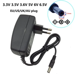 Universal Power Adapter 6.5V 3.6 Volt Transformer 3.3V 3.5V 3.6V AC DC 5V 6V 6.5V 3A Power Supply 6 V Adaptor EU US UK AU Plug