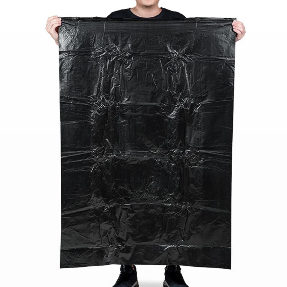 Large Thick Garbage Bag Large Rubbish Bag Plastic Thickened Simple Garbage Bags For Hotel Village (Black, 50x60 2.5 Silk)