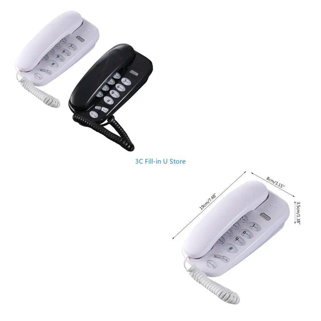 G8TA KXT-580 Fixed Landline Wall Telephone Portable Mini Phone Wall Hanging-Telephone