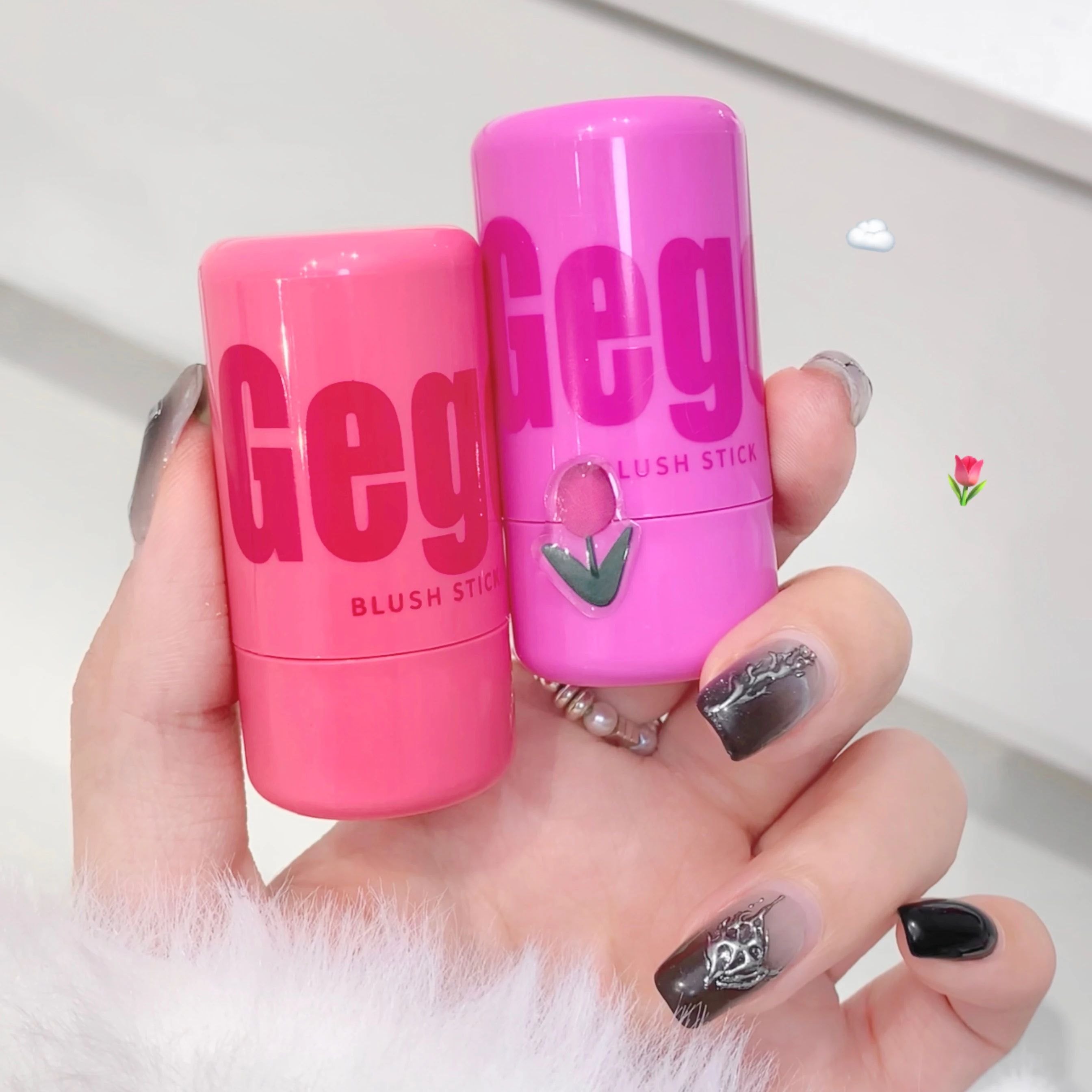 بودرة أحمر الخدود عصا جيلي بودرة أحمر الخدود حلوة وجميلة، مجموعة كريم بودرة أحمر الخدود المرطبة #4