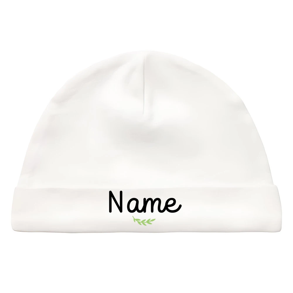 Personalised New Baby Hat Newborn Name Cotton Coming Home Outfit Baby Shower Present Mum To Be Birth Announcement