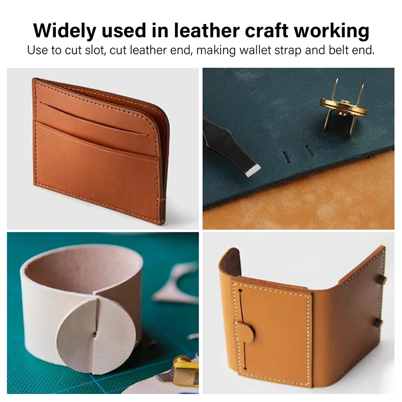 WUTA Basic Series 1pc Leather Slotted Punch Tools Skin Hole Punches Black Sharp Straight Slot Cutter DIY Wallet Bags Craft Tools