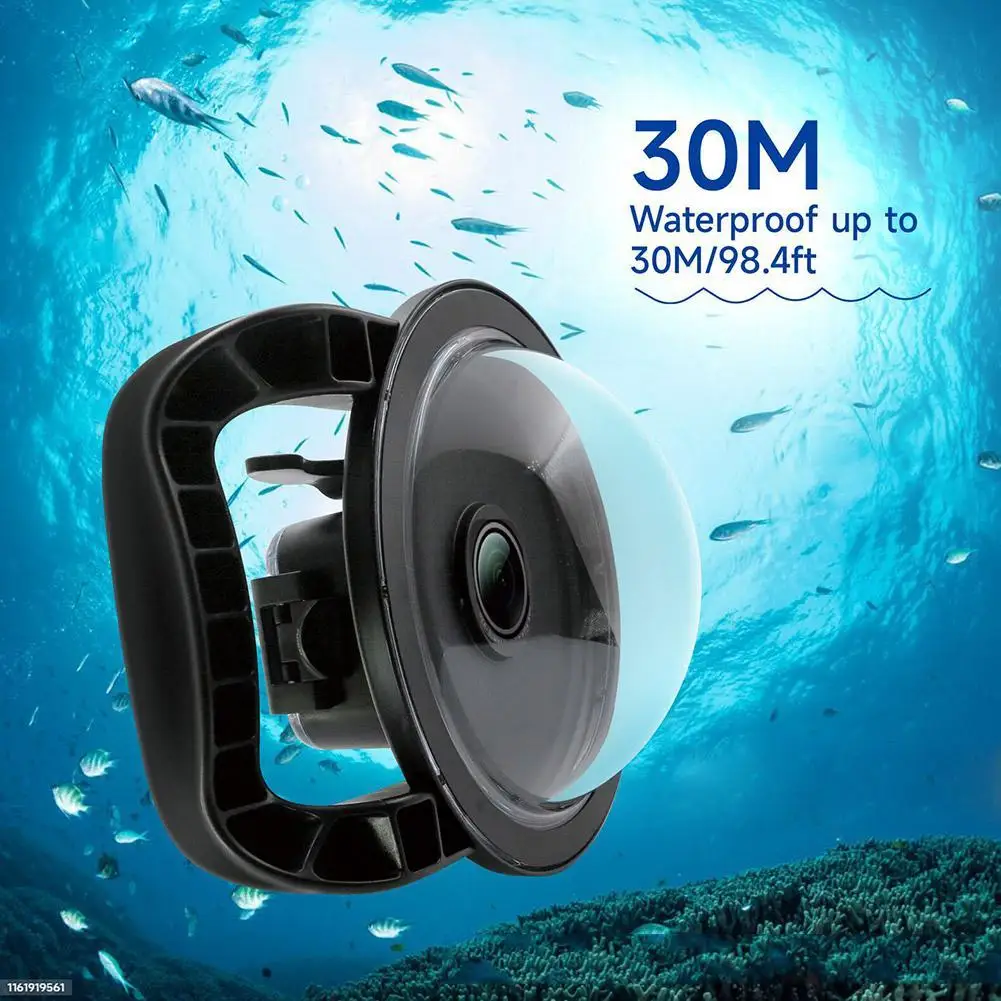 สำหรับ Insta360 Ace Pro กล้องใต้น้ำโดมพอร์ตกันน้ำ98.4FT ฟักเพื่อระบบปิดป้องกันรอยขีดข่วนวัสดุอะคริลิค N6A5